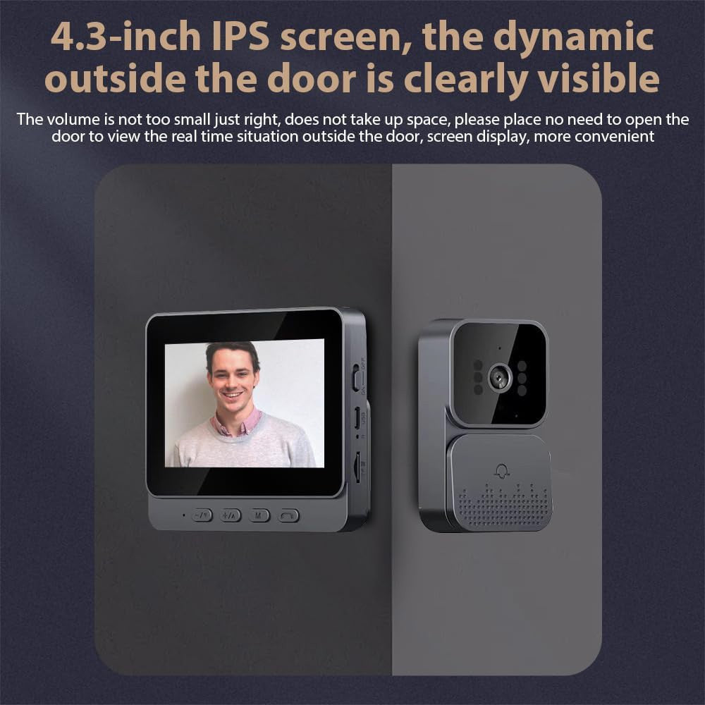 Wireless Wifi Video Doorbell Smart Camera Door Bell Ring Intercom Security UK