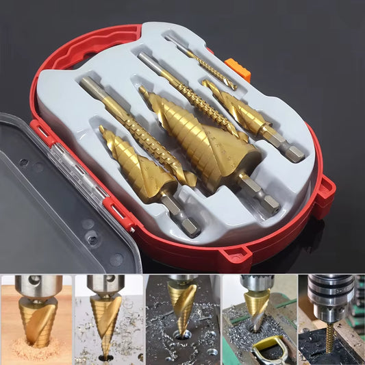 Step Drill Bit Saw Drill Bit Set Titanium 4-12 4-20 4-32Mm Wood Metal Hole Cutter Cone Drills Drilling Tool 3 6 8Mm Twist Drill