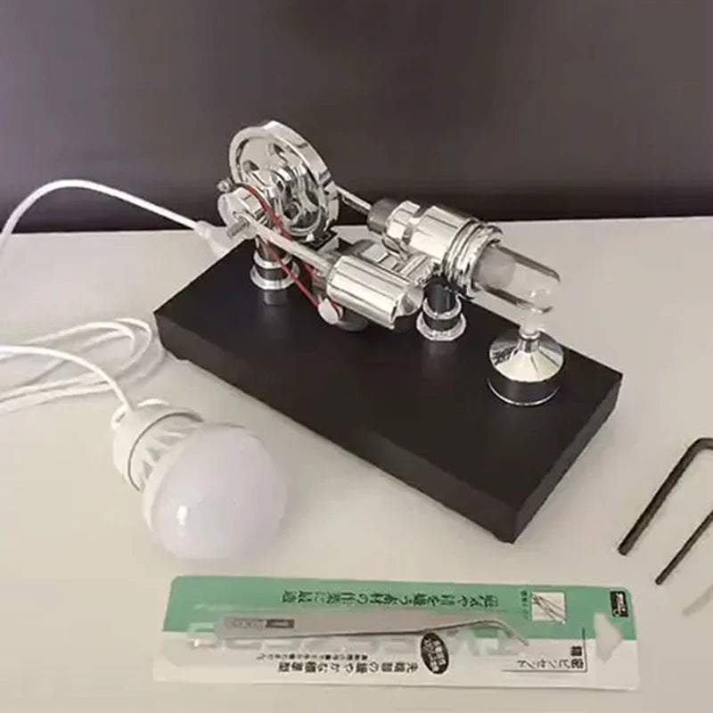 Stirling Engine Generator Model DIY Physics Experiment Power Generation Model Creative Gift Toy Engine