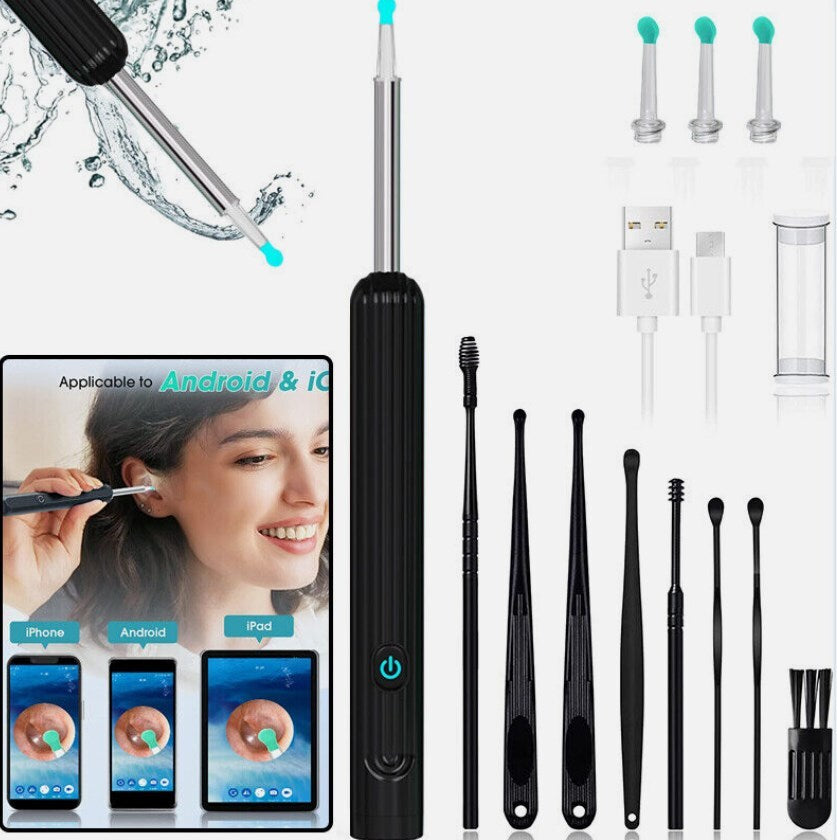 Wireless Ear Wax Remover, Camera HD Ear Endoscope Spoon Pick Cleaning Tools Kit