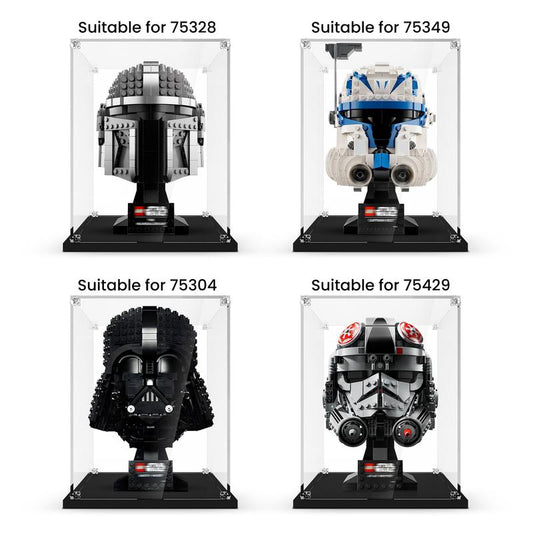 Display Case for Star- Wars Helmet, Display Box Compatible with Helmet 75429 76285 75349 75328 75304 75351 75327 76187 76182 76199