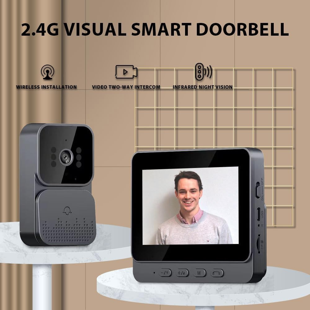 Wireless Wifi Video Doorbell Smart Camera Door Bell Ring Intercom Security UK
