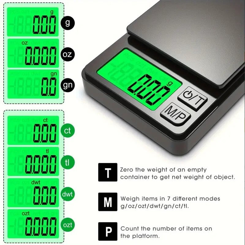 Precision Digital Pocket Scale 1000G X 0.01G - Food, Jewelry, Ounces, Grain UK
