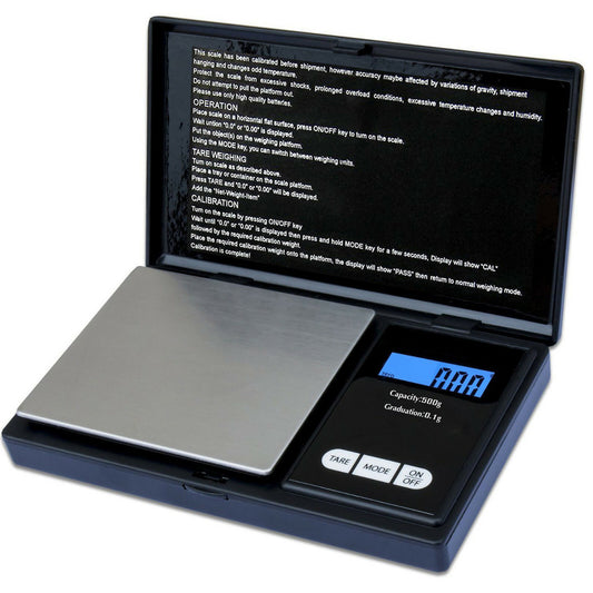 0.1G-500G DIGITAL POCKET WEIGHING MINI SCALES GOLD KITCHEN JEWELLERY SCALE HERBS