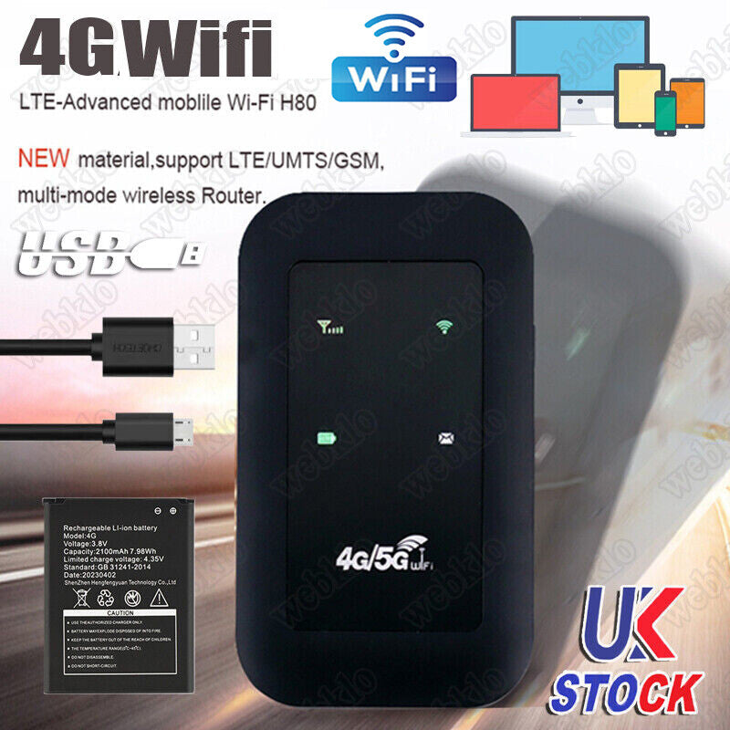 Unlocked Wifi Mobile Broadband Wireless Router Portable Mifi Hotspot 4G LTE TOP!