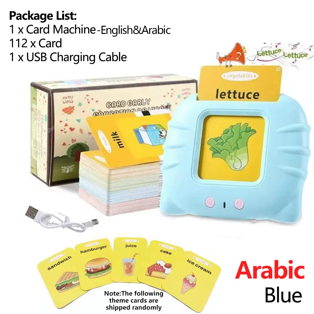 Early Education Flash Card Learning Toys Talking Flashcards for Kids Preschool English Electronic Audio Book Machine Gift