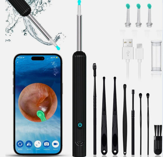 Wireless Ear Wax Remover, Camera HD Ear Endoscope Spoon Pick Cleaning Tools Kit
