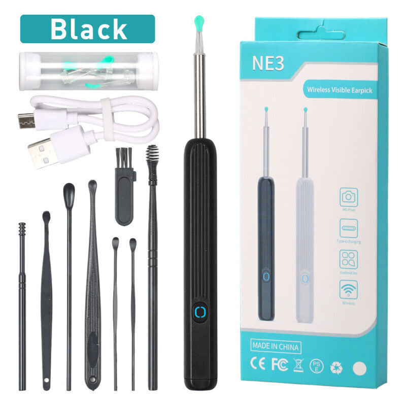 Wireless Ear Wax Remover, Camera HD Ear Endoscope Spoon Pick Cleaning Tools Kit