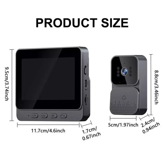 Wireless Wifi Video Doorbell Smart Camera Door Bell Ring Intercom Security UK