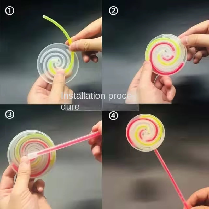 Lollipop Glow Stick Set Glowing Rotating Windmill Party Concert Stage Toy DIY Fluorescent Prop
