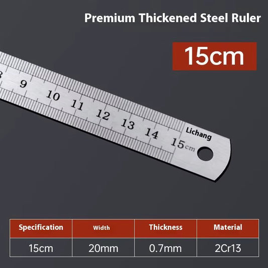 1Pcs 15/20/30/40/50/60100Cm Stainless Steel Metal Straight Ruler for Home School Precision Measuring Tool Drawing Tool Supplies