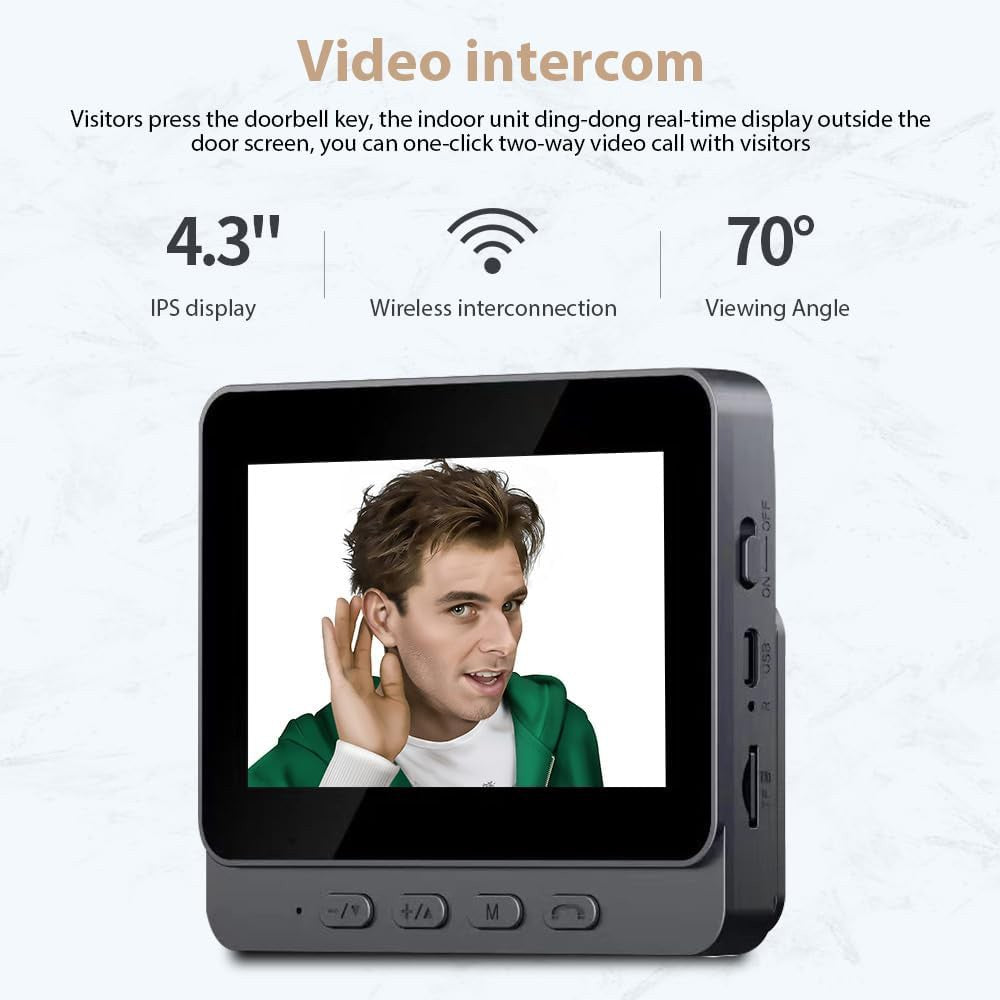 Wireless Wifi Video Doorbell Smart Camera Door Bell Ring Intercom Security UK