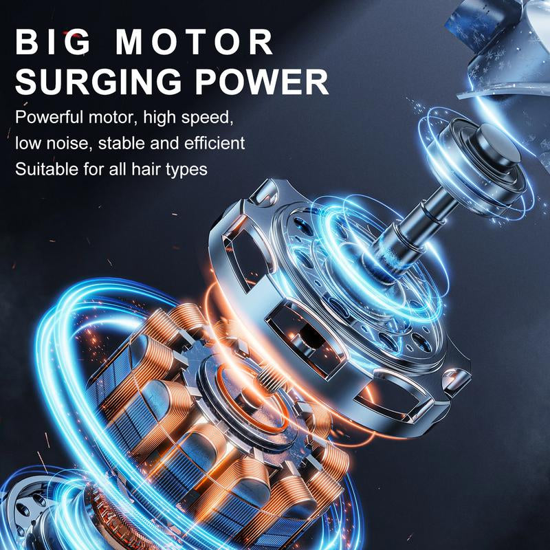 Rechargeable T-Blade Hair Clippers for Men,Approached Zero Gapped Hair Trimmer,Home Hair Cutting Cordless Grooming Kit.