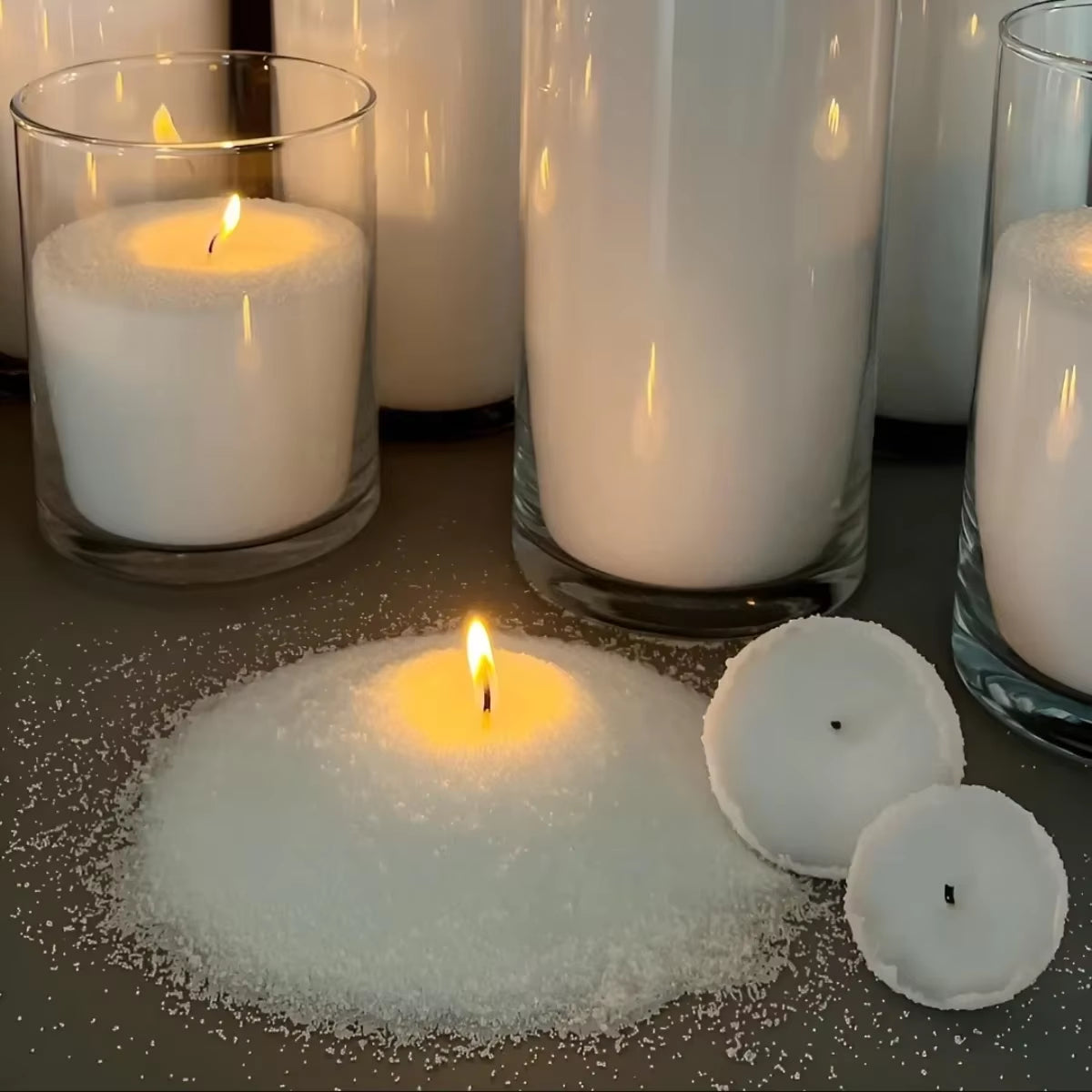 Homemade Candle Sand Home Decoration Colorful Sand Wax Wedding Halloween Christmas Party DIY Large Ice Wax Candle Material
