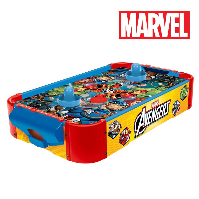 Wooden Electronic Air Hockey Table - Disney Princess Mickey Stitch Avengers Transformers Edition for Kids Ages 4+, Officially Licensed