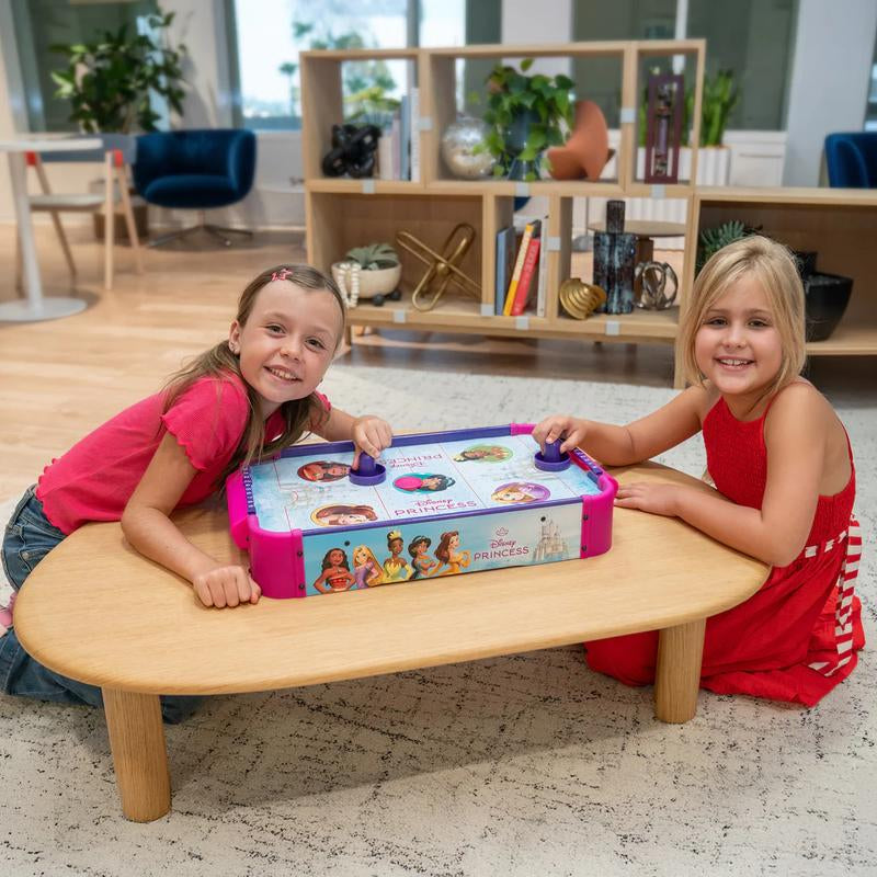 Wooden Electronic Air Hockey Table - Disney Princess Mickey Stitch Avengers Transformers Edition for Kids Ages 4+, Officially Licensed