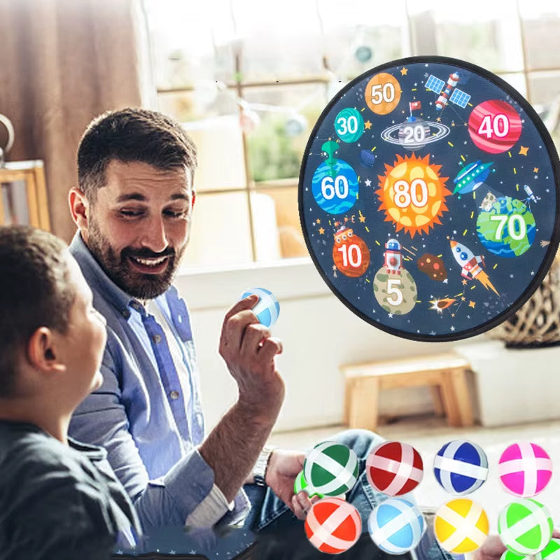Sticky Balls Dart Board Games for Children Boys Indoor Party Games Dart Board for Kids Educational Toys 3 4 5 Years