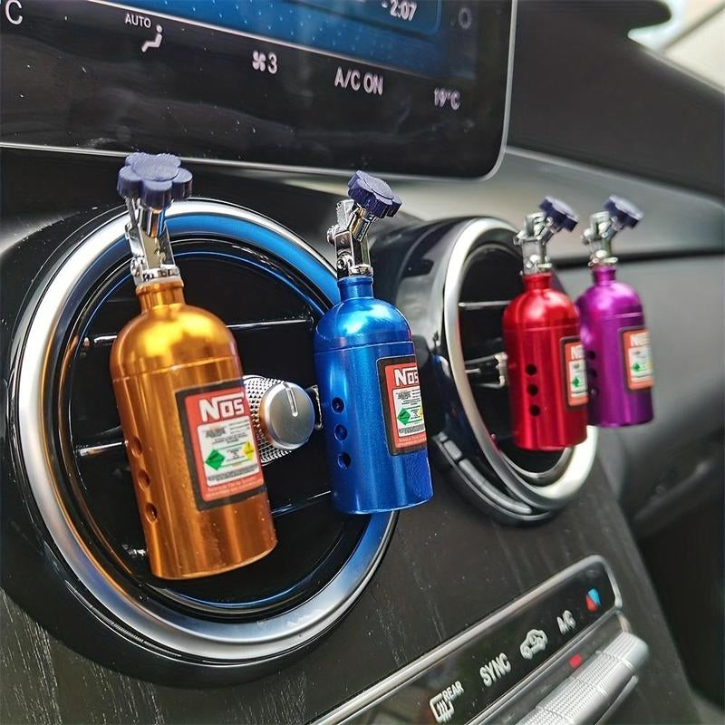 Car Air Freshener with Nos Nitrogen Bottle, Provides Fragrance for Car Vents, Automotive Aroma Accessories, Enhances Vehicle Interior Scent, Car Interior Diffusers