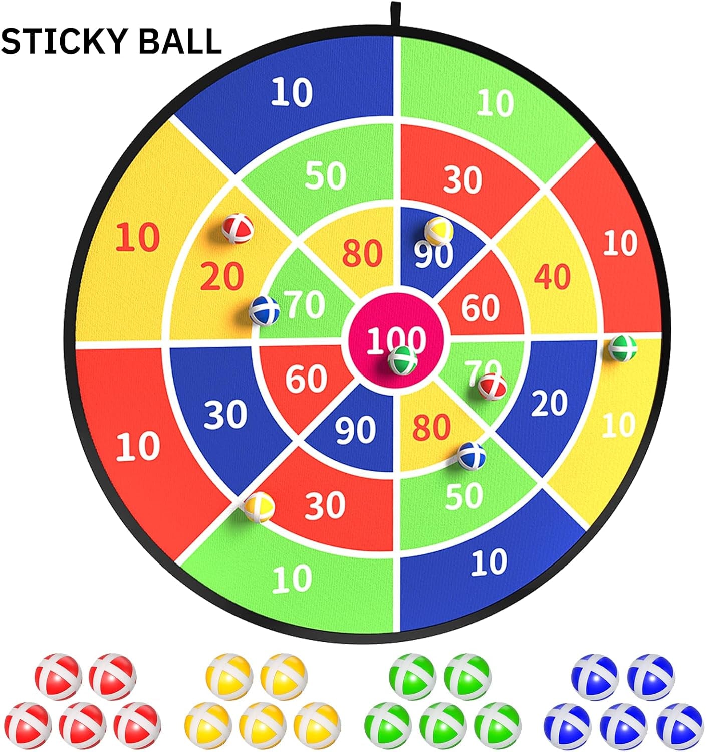 29" Large Dart Board for Kids, Boys Toys Dartboards with 20 Velcro Sticky Balls, Indoor & Outdoor Sport Fun Party Play Game Toys, Birthday Kids Gift Boys Girls 3 4 5 6 7 8 9 10 11 12 Years Old