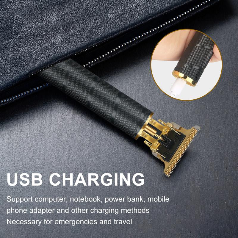 Rechargeable T-Blade Hair Clippers for Men,Approached Zero Gapped Hair Trimmer,Home Hair Cutting Cordless Grooming Kit.