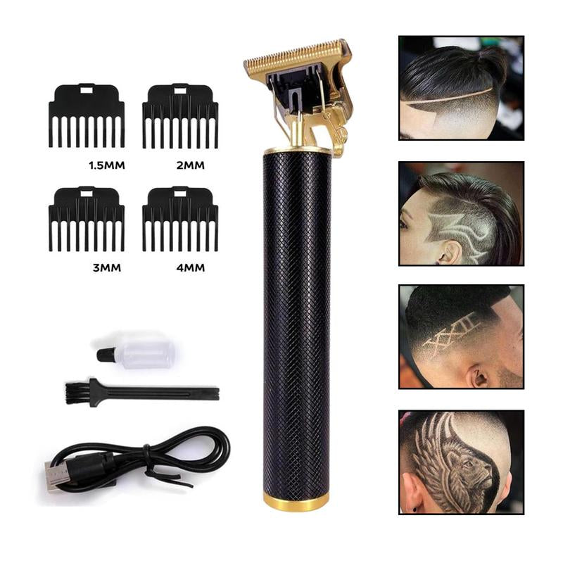 Rechargeable T-Blade Hair Clippers for Men,Approached Zero Gapped Hair Trimmer,Home Hair Cutting Cordless Grooming Kit.