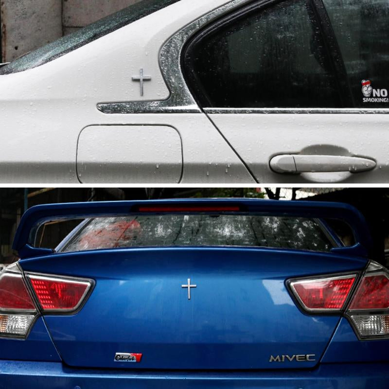 Car Exterior Decorative Sticker Universal Cross Design for Motorcycle & SUV Car Decorations Decal Sticker for Cars Car Decals Easy Application Stylish Cross Aesthetic Enhancer
