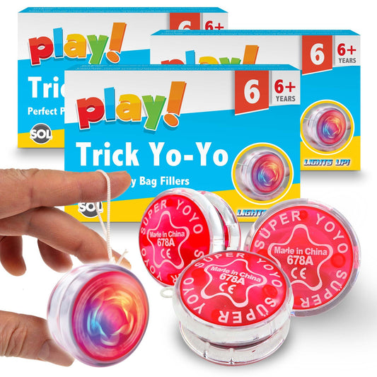 6-24 Professional Yoyo Light up Spinner Toy Pro Trick Flashing Clutch Yo Yo Kids