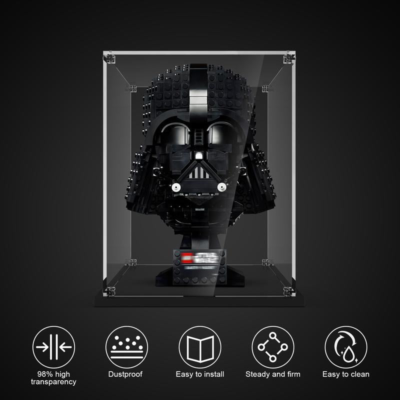 Display Case for Star- Wars Helmet, Display Box Compatible with Helmet 75429 76285 75349 75328 75304 75351 75327 76187 76182 76199