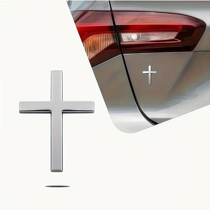 Car Exterior Decorative Sticker Universal Cross Design for Motorcycle & SUV Car Decorations Decal Sticker for Cars Car Decals Easy Application Stylish Cross Aesthetic Enhancer