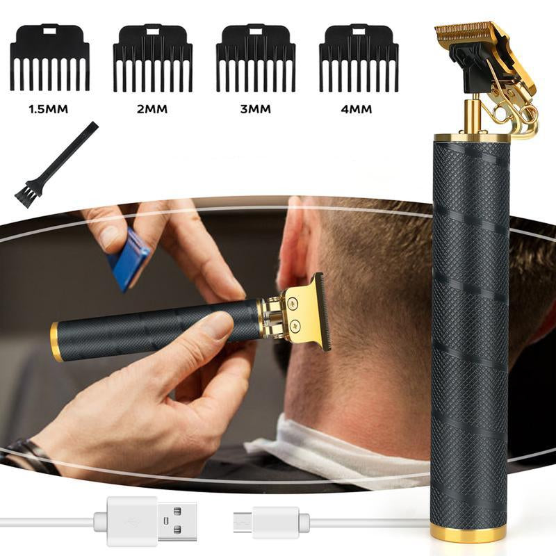 Rechargeable T-Blade Hair Clippers for Men,Approached Zero Gapped Hair Trimmer,Home Hair Cutting Cordless Grooming Kit.