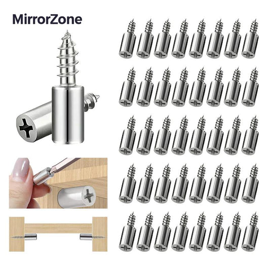 40Count Self-Tapping Screws,Shelf Support Pegs,Shelf Pins with Non-Slip Sleeve,Cabinet Shelf Pegs for Kitchen Utensils,Bookcases and Wardrobes,Fixed Support Self-Tapping Cross Screw.