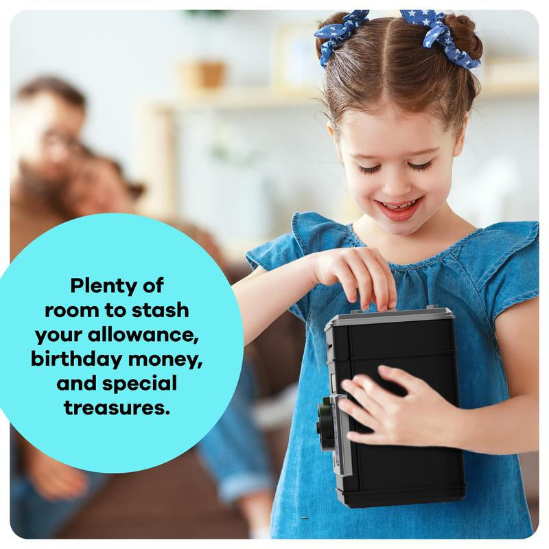 Piggy Bank for Boys Adults, Electronic ATM Coin Cash Bank with with Password Code Lock and Auto Grab Bill Slot, Large Capacity Coin Bank Money Jar for Adults, Designed for All US Coins