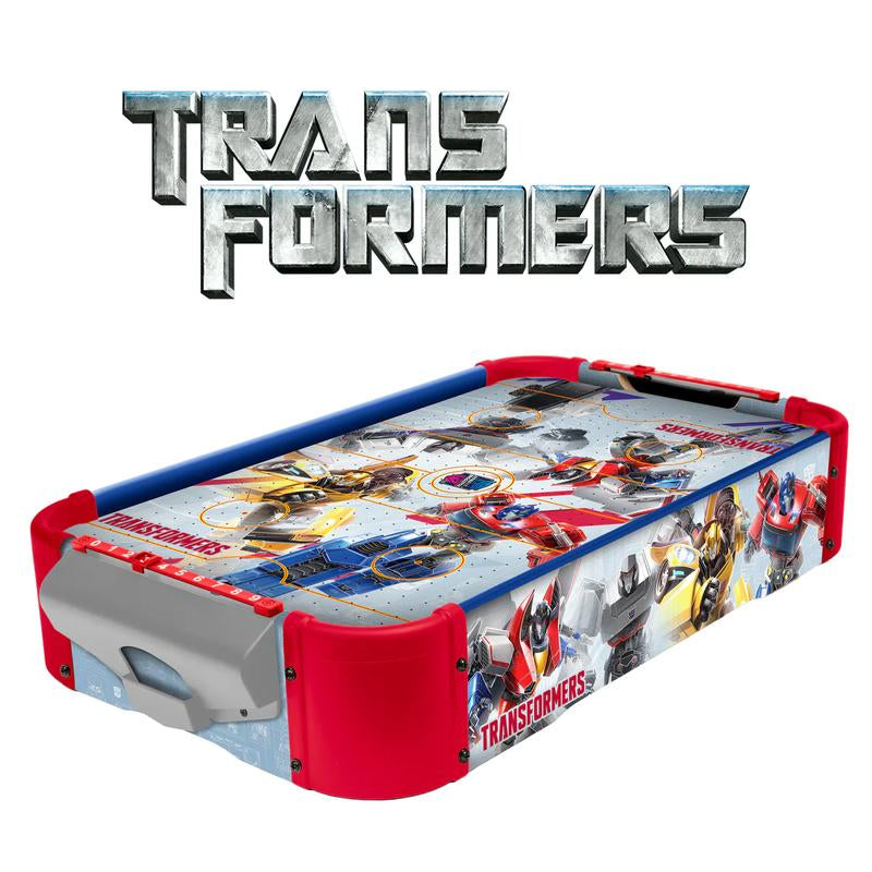 Wooden Electronic Air Hockey Table - Disney Princess Mickey Stitch Avengers Transformers Edition for Kids Ages 4+, Officially Licensed